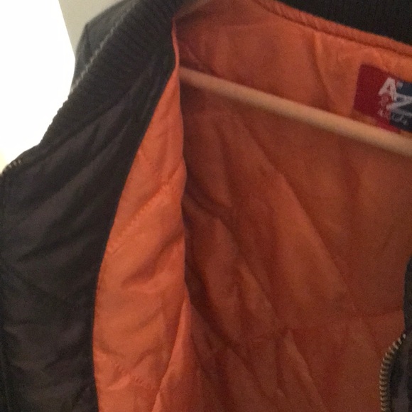 dark green khaki girls bomber jacket - Picture 3 of 4